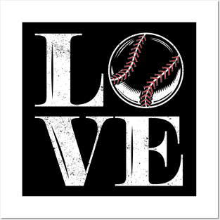 Baseball love Lovers Posters and Art